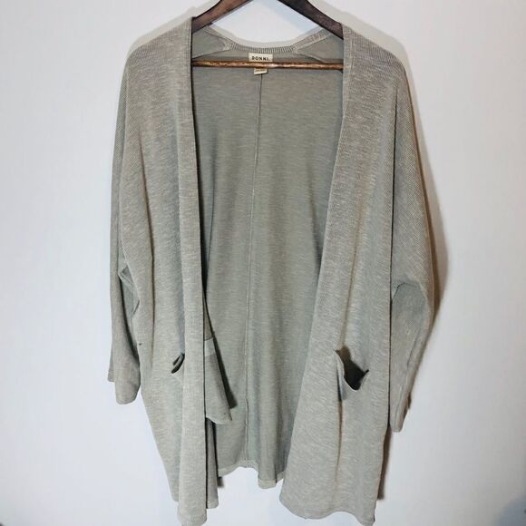 DONNI Ribbed Sweater Coat  - Picture 1 of 7